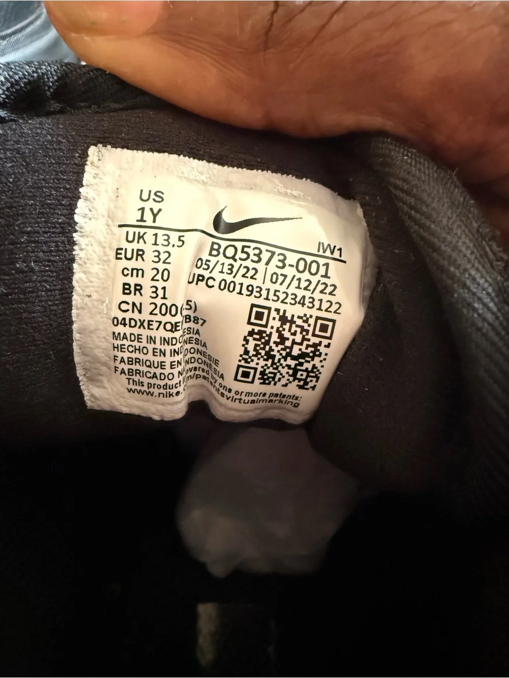Nike Kids Black High-Top Sneakers